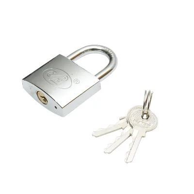 Lucchetto con 3 chiavi argento 38mm - immagine 2