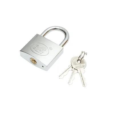Lucchetto con 3 chiavi argento 50mm - immagine 2
