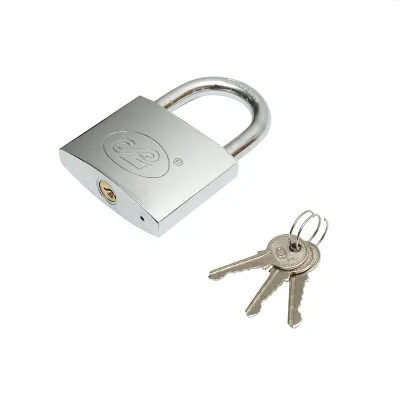 Lucchetto con 3 chiavi argento 75mm - immagine 2