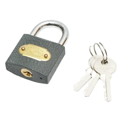 Lucchetto con 3 chiavi grigio 38mm - immagine 2