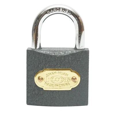 Lucchetto con 3 chiavi grigio 38mm