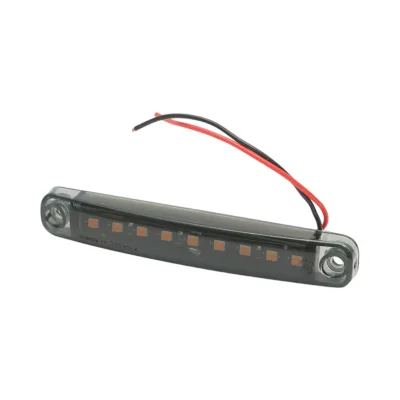 Luce di posizione laterale a LED sottile 12-24V giallo fumé 100x15x10mm FR0176 - immagine 2