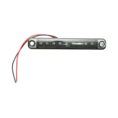 Luce di posizione laterale a LED sottile 12-24V rosso fumé 100x15x10mm FR0176