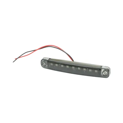 Luce di posizione laterale a LED sottile 12-24V rosso fumé 100x15x10mm FR0176 - immagine 2
