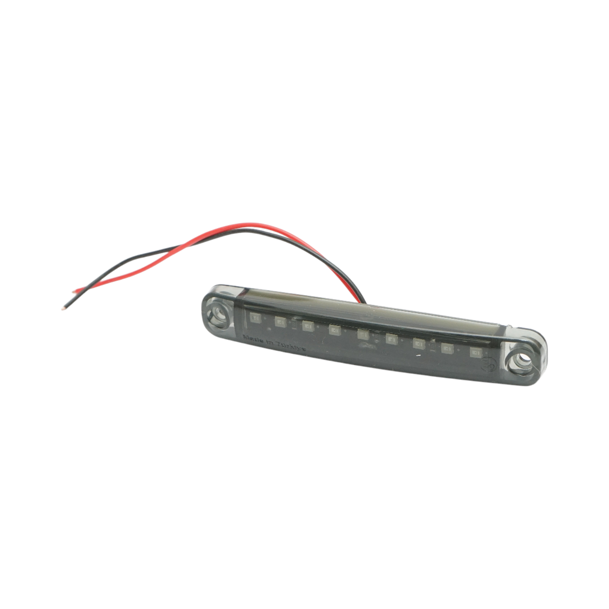 Luce di posizione laterale a LED sottile 12-24V rosso fumé 100x15x10mm FR0176 - immagine 2