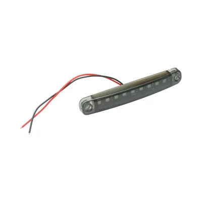 Luce di posizione laterale a LED sottile 12-24V rosso fumé 100x15x10mm FR0176 - immagine 4