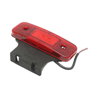 Luce di posizione laterale LED 12/24V rossa con supporto 115x40x15mm Breckner Germany - immagine 6