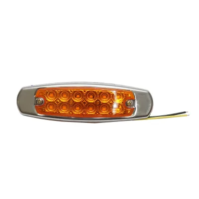 Luce di posizione laterale LED 24V, gialla 12 LED 155x46x13mm