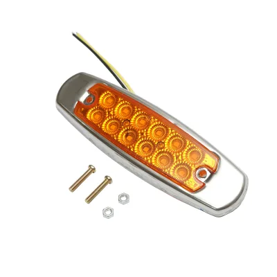Luce di posizione laterale LED 24V, gialla 12 LED 155x46x13mm - immagine 2
