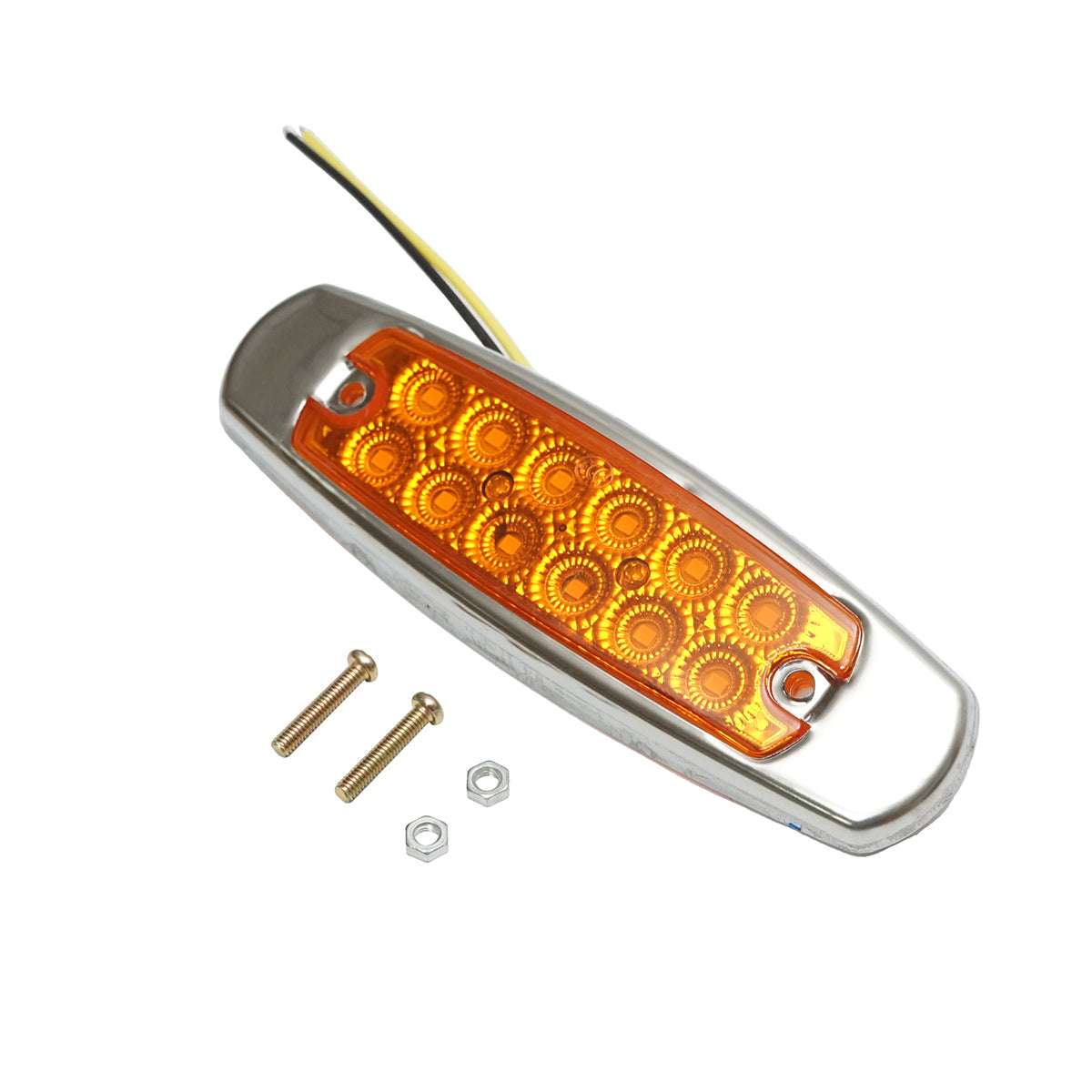 Luce di posizione laterale LED 24V, gialla 12 LED 155x46x13mm - immagine 2