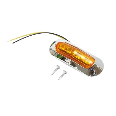 Luce di posizione laterale LED 24V, gialla 93x32x15mm - immagine 2