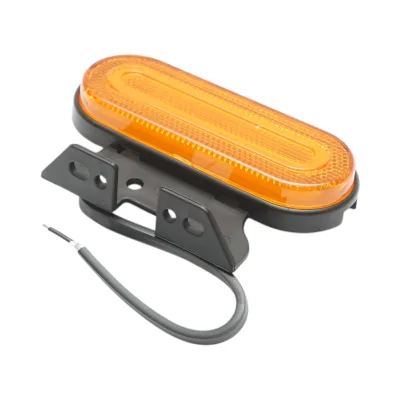 Luce di posizione laterale ovale a LED 12-24V gialla con supporto 121x47x19mm Breckner Germany - immagine 4