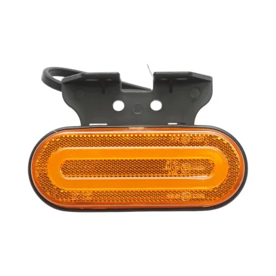 Luce di posizione laterale ovale a LED 12-24V gialla con supporto 121x47x19mm Breckner Germany