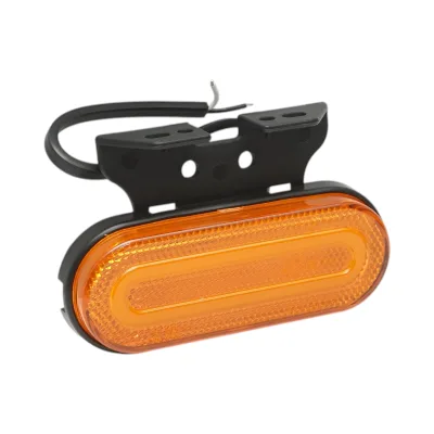 Luce di posizione laterale ovale a LED 12-24V gialla con supporto 121x47x19mm Breckner Germany - immagine 2
