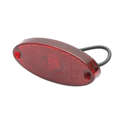 Luce di posizione laterale ovale a LED 12-24V rossa 100x45x14mm Breckner Germany - immagine 2