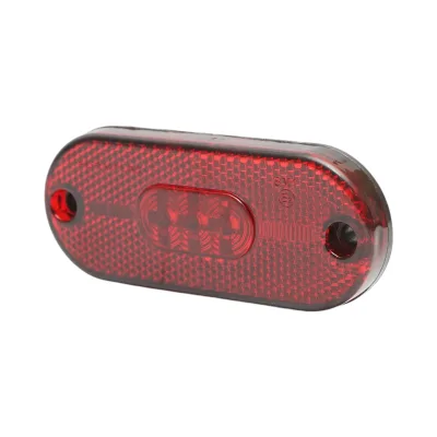 Luce di posizione laterale ovale a LED 12/24V rossa 108x44x15mm Breckner Germany - immagine 3