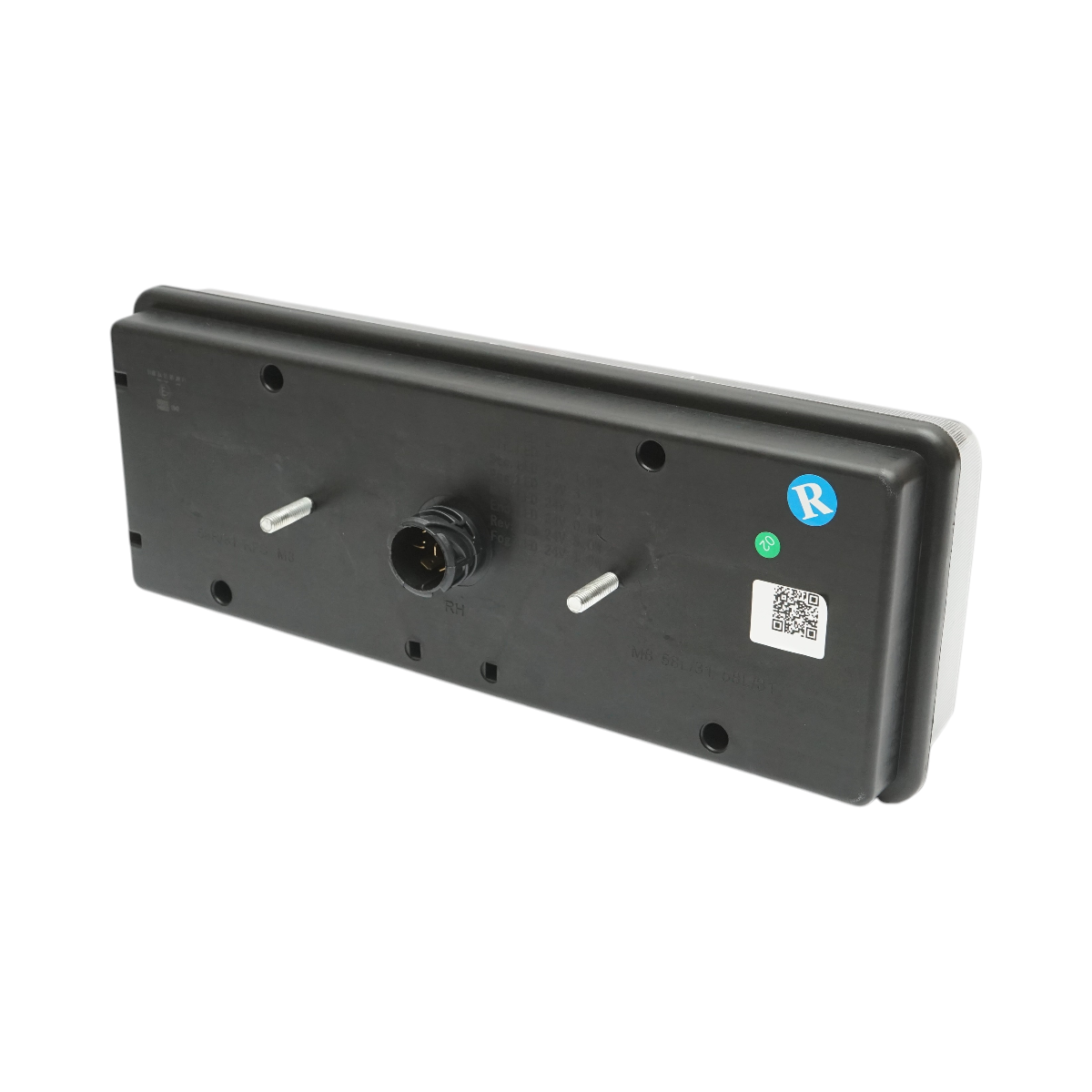 Luce freno posteriore destra LED camion 24V, 7 pin ASS2.1 con illuminazione targa 400x153x88mm - immagine 5