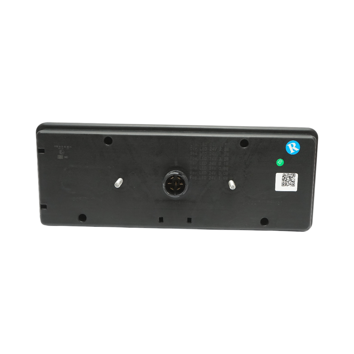 Luce freno posteriore destra LED camion 24V, 7 pin ASS2.1 con illuminazione targa 400x153x88mm - immagine 2