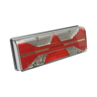Luce freno posteriore destra LED camion 24V, 7 pin ASS2.1 con illuminazione targa 400x153x88mm - immagine 3