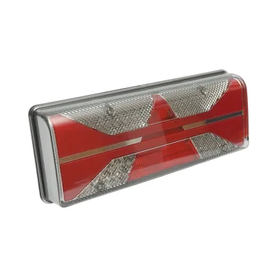 Luce freno posteriore destra LED camion 24V, 7 pin ASS2.1 con illuminazione targa, allarme retromarcia 400x153x88mm - immagine 3