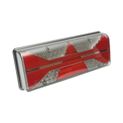 Luce freno posteriore destra LED camion 24V, 7 pin ASS2.1+4x2 con illuminazione targa 400x153x88mm - immagine 3