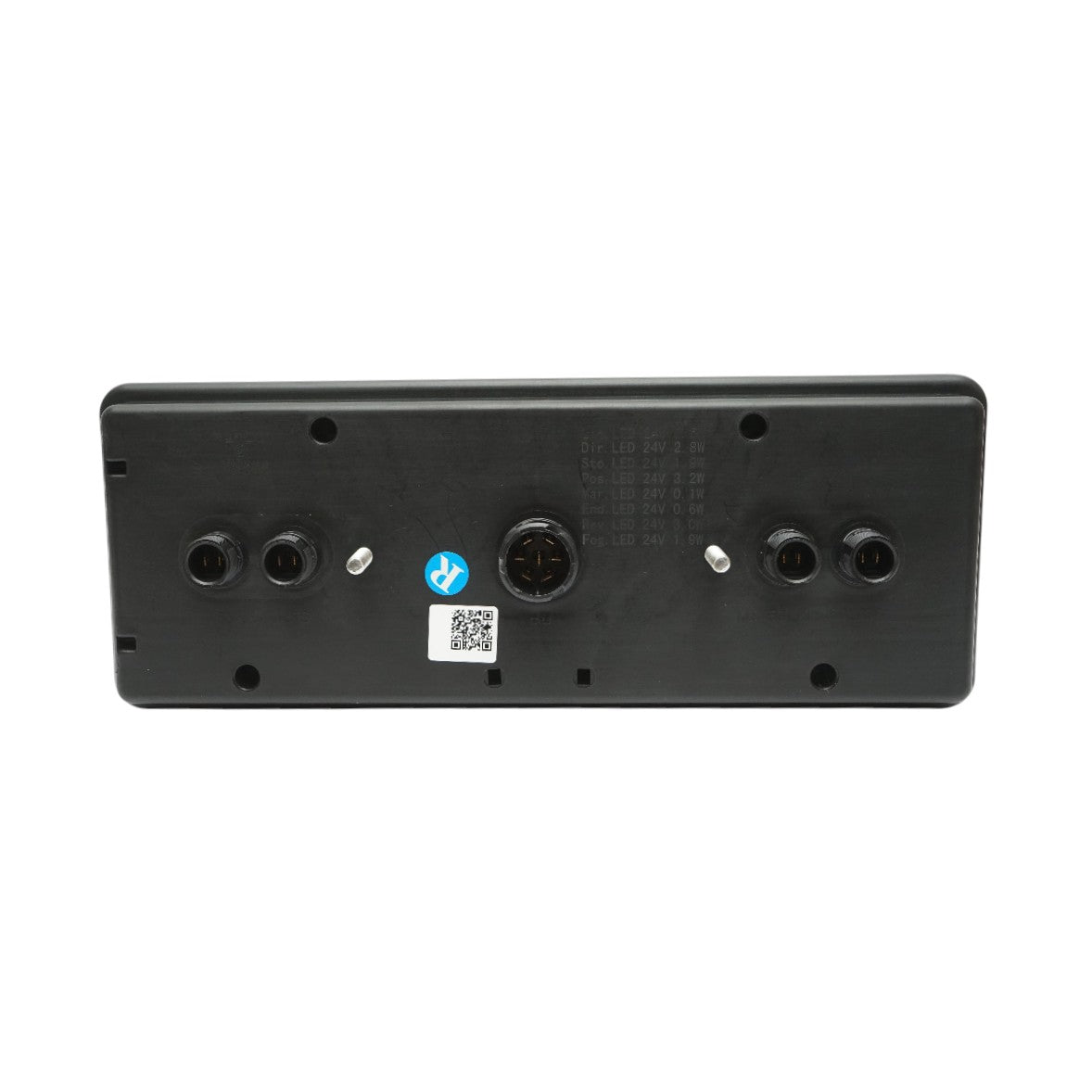 Luce freno posteriore destra LED camion 24V, 7 pin ASS2.1+4x2 con illuminazione targa 400x153x88mm - immagine 2