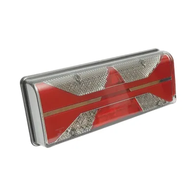 Luce freno posteriore destra LED camion 24V, 7 pin ASS2.1+4x2 con illuminazione targa, allarme retromarcia 400x153x88m - immagine 3