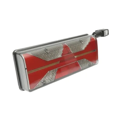 Luce freno posteriore destra LED rimorchio 24V, 7 pin ASS2.1 con luci di posizione, illuminazione targa, allarme retromarcia 400x153x88mm - immagine 3