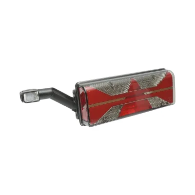 Luce freno posteriore destra LED rimorchio 24V, 7 pin ASS2.1+4x2 con luci di posizione, illuminazione targa 400x153x88mm - immagine 3