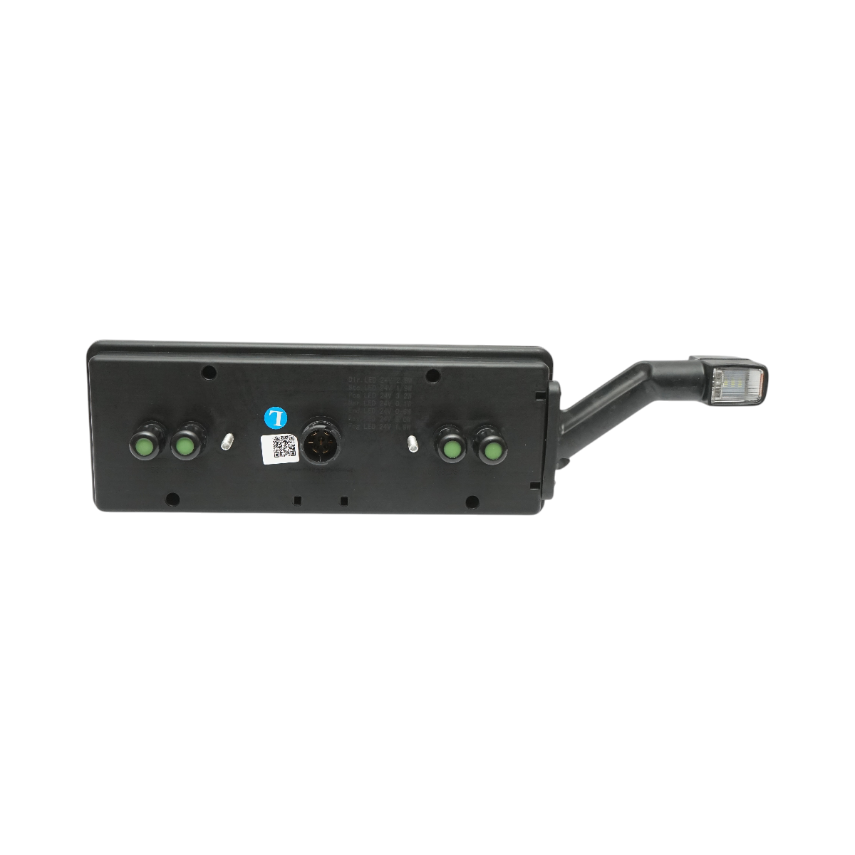 Luce freno posteriore destra LED rimorchio 24V, 7 pin ASS2.1+4x2 con luci di posizione, illuminazione targa 400x153x88mm - immagine 2
