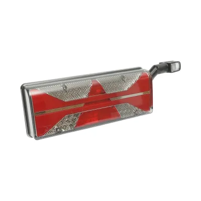 Luce freno posteriore destra LED rimorchio 24V, 7 pin ASS2.1+4x2 con luci di posizione, illuminazione targa 400x153x88mm - immagine 3