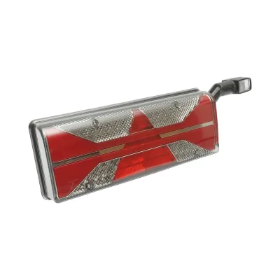 Luce freno posteriore destra LED rimorchio 24V, 7 pin ASS2.1+4x2 con luci di posizione, illuminazione targa, allarme retromarcia 400x153x88mm - immagine 3