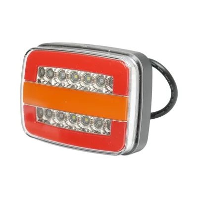 Luce freno posteriore rettangolare LED 12V/24V universale 125x95x35mm Breckner Germany - immagine 2