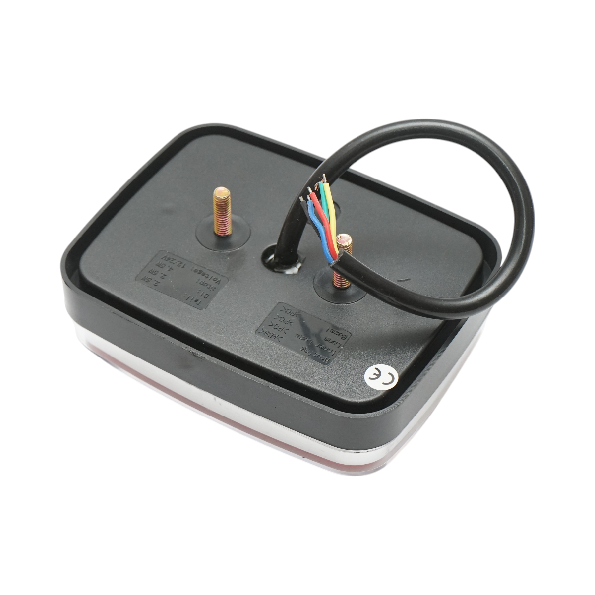 Luce freno posteriore rettangolare LED 12V/24V universale 125x95x35mm Breckner Germany - immagine 3