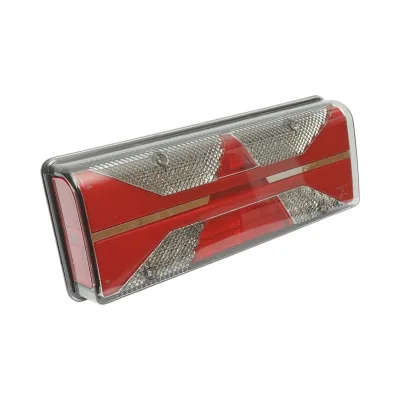 Luce freno posteriore sinistra LED camion 24V, 7 pin ASS2.1 con illuminazione targa 400x153x88mm - immagine 3