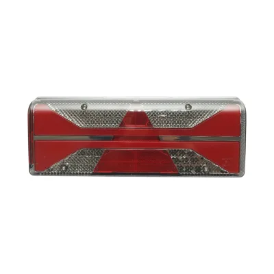 Luce freno posteriore sinistra LED camion 24V, 7 pin ASS2.1+4x2 con illuminazione targa 400x153x88mm