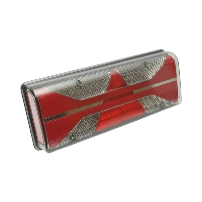 Luce freno posteriore sinistra LED camion 24V, 7 pin ASS2.1+4x2 con illuminazione targa 400x153x88mm - immagine 3