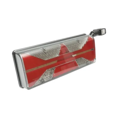 Luce stop posteriore destra a LED per rimorchio 24V, 7 pin ASS2.1 con luci di posizione, illuminazione targa 400x153x88mm - immagine 3