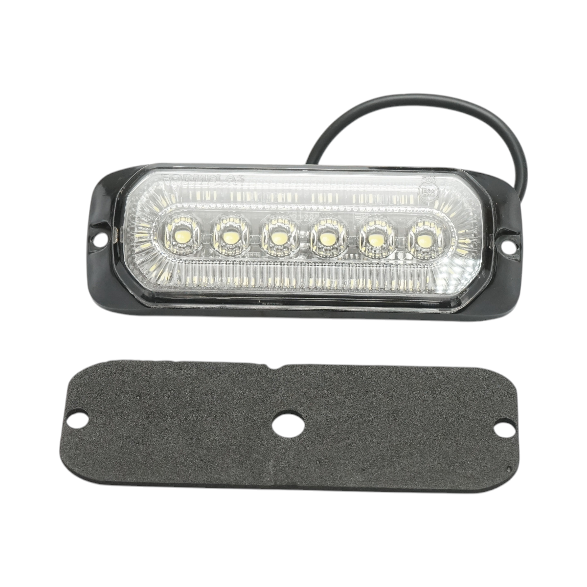 Luce stroboscopica laterale LED 12-24V bianca 9 funzioni 132x46x19mm FR1287 - immagine 2