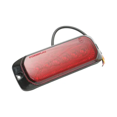 Luce stroboscopica laterale LED 12-24V rossa 9 funzioni 132x46x19mm FR1287 - immagine 5