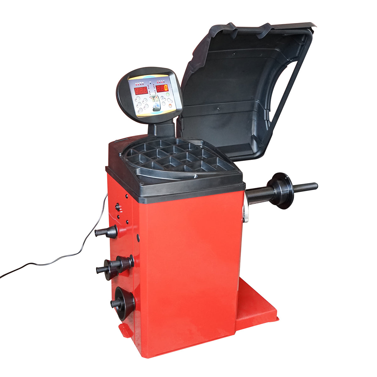 Macchina equilibratrice per ruote da 10 a 24 pollici, con programmi multipli, display digitale e 4 coni di centraggio - immagine 2