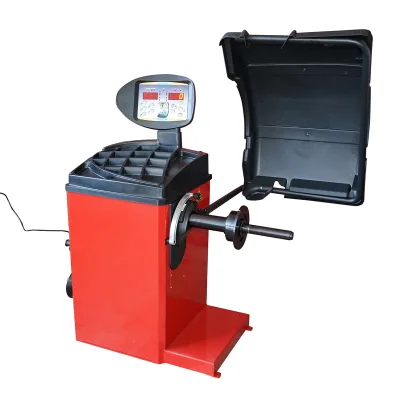 Macchina equilibratrice per ruote da 10 a 24 pollici, con programmi multipli, display digitale e 4 coni di centraggio - immagine 4