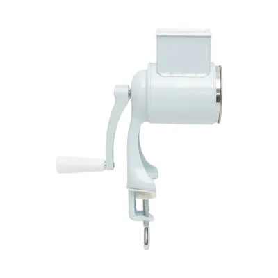 Macchina manuale per macinare noci, con tamburo in acciaio inox e corpo in metallo bianco Berner BG-5. - immagine 5