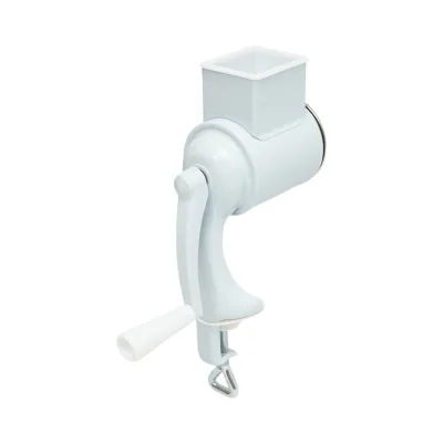 Macchina manuale per macinare noci, con tamburo in acciaio inox e corpo in metallo bianco Berner BG-5. - immagine 4