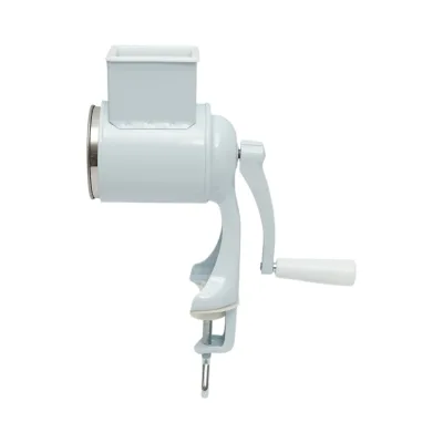 Macchina manuale per macinare noci, con tamburo in acciaio inox e corpo in metallo bianco Berner BG-5. - immagine 3