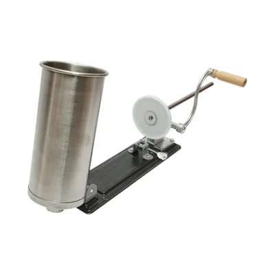 Macchina orizzontale per insaccare salsicce in acciaio inox da 3 kg, con 4 imbuti inclusi (15, 19, 22, 25 mm). - immagine 4