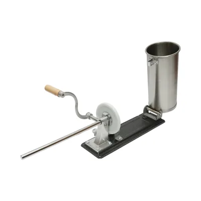Macchina orizzontale per insaccare salsicce in acciaio inox da 3 kg, con 4 imbuti inclusi (15, 19, 22, 25 mm). - immagine 5