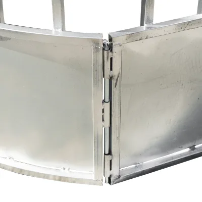 Mangiatoia ovale per balle di fieno con 22 posti 3,4x1,7x1m - immagine 4