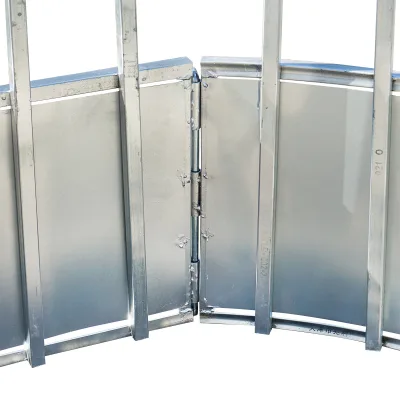 Mangiatoia ovale per balle di fieno con 22 posti 3,4x1,7x1m - immagine 3