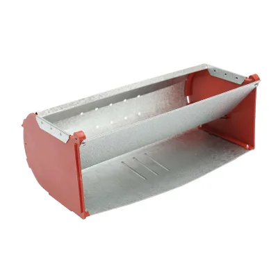 Mangiatoia per Conigli in Lamiera Zincata e Plastica Rigida, 25x9x13 cm - immagine 2